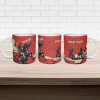 Isom Dart Black Cowboy Ceramic Mug Wild West Outlaw Vintage Comic Art