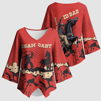 Isom Dart Black Cowboy Kimono Sleeve Blouse Wild West Outlaw Vintage Comic Art