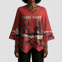 Isom Dart Black Cowboy Kimono Sleeve Blouse Wild West Outlaw Vintage Comic Art