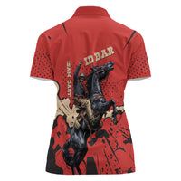 Isom Dart Black Cowboy Women Polo Shirt Wild West Outlaw Vintage Comic Art