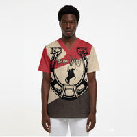 Isom Dart Legend Of The West Scrub Top Vintage Horseshoe Western