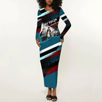 Mary Fields The White Crow Long Sleeve Bodycon Dress Vintage Grunge Wild West Portrait And Crow