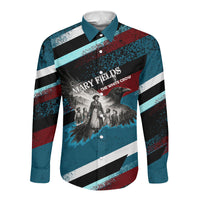 Mary Fields The White Crow Long Sleeve Button Shirt Vintage Grunge Wild West Portrait And Crow