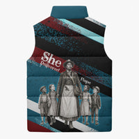 Mary Fields The White Crow Sleeveless Puffer Jacket Vintage Grunge Wild West Portrait And Crow