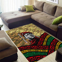 Ibrahim Traore Burkina Faso Area Rug West African Revolutionary Art
