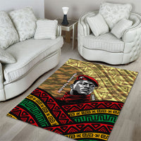Ibrahim Traore Burkina Faso Area Rug West African Revolutionary Art