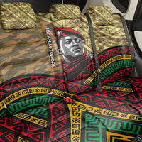 Ibrahim Traore Burkina Faso Back Car Seat Cover West African Revolutionary Art