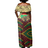 Ibrahim Traore Burkina Faso Off Shoulder Maxi Dress West African Revolutionary Art