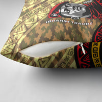Ibrahim Traore Burkina Faso Pillow Cover West African Revolutionary Art