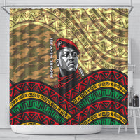 Ibrahim Traore Burkina Faso Shower Curtain West African Revolutionary Art