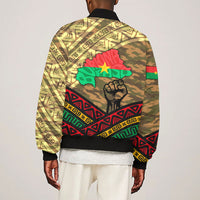 Ibrahim Traore Burkina Faso Sleeve Zip Bomber Jacket West African Revolutionary Art