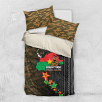 Ibrahim Traore Burkina Faso Make Africa Great Again Bedding Set West African Patriotic Military Tribal Patterns
