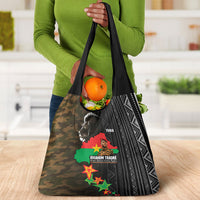 Ibrahim Traore Burkina Faso Make Africa Great Again Grocery Bag West African Patriotic Military Tribal Patterns