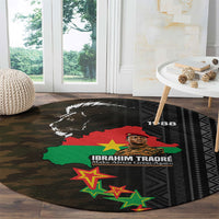 Ibrahim Traore Burkina Faso Make Africa Great Again Round Carpet West African Patriotic Military Tribal Patterns