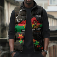 Ibrahim Traore Burkina Faso Make Africa Great Again Sleeveless Puffer Jacket West African Patriotic Military Tribal Patterns