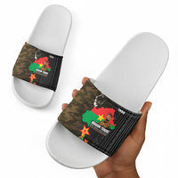 Ibrahim Traore Burkina Faso Make Africa Great Again Slide Sandals West African Patriotic Military Tribal Patterns