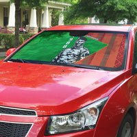 Ibrahim Traore Burkina Faso Fearless Leadership Auto Sun Shade West African Tribal Pattern And Patriotic Camo Art