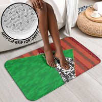 Ibrahim Traore Burkina Faso Fearless Leadership Bathroom Set West African Tribal Pattern And Patriotic Camo Art