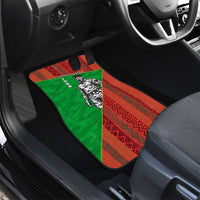 Ibrahim Traore Burkina Faso Fearless Leadership Car Mats West African Tribal Pattern And Patriotic Camo Art