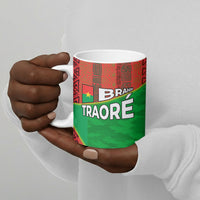 Ibrahim Traore Burkina Faso Fearless Leadership Ceramic Mug West African Tribal Pattern And Patriotic Camo Art