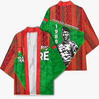 Ibrahim Traore Burkina Faso Fearless Leadership Kimono West African Tribal Pattern And Patriotic Camo Art