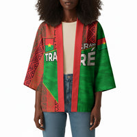 Ibrahim Traore Burkina Faso Fearless Leadership Kimono West African Tribal Pattern And Patriotic Camo Art