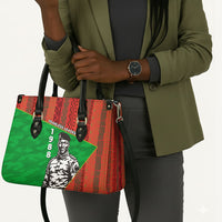 Ibrahim Traore Burkina Faso Fearless Leadership Leather Bag West African Tribal Pattern And Patriotic Camo Art
