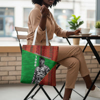 Ibrahim Traore Burkina Faso Fearless Leadership Tote Bag West African Tribal Pattern And Patriotic Camo Art