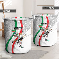 Personalized Iran Football Cheetah Laundry Basket Persian Cheetah Graphic With Iranian Flag And Symbol