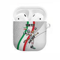 Personalized Iran Football Cheetah AirPods Case Persian Cheetah Graphic With Iranian Flag And Symbol