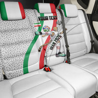 Personalized Iran Football Cheetah Back Car Seat Cover Persian Cheetah Graphic With Iranian Flag And Symbol