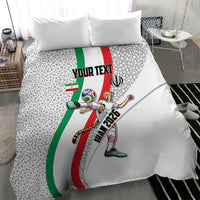 Personalized Iran Football Cheetah Bedding Set Persian Cheetah Graphic With Iranian Flag And Symbol