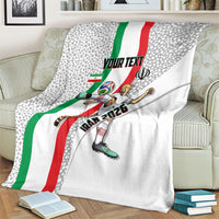 Personalized Iran Football Cheetah Blanket Persian Cheetah Graphic With Iranian Flag And Symbol