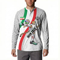 Personalized Iran Football Cheetah Button Sweatshirt Persian Cheetah Graphic With Iranian Flag And Symbol