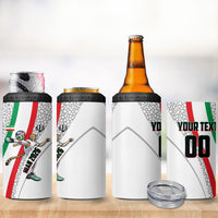 Personalized Iran Football Cheetah 4 in 1 Can Cooler Tumbler Persian Cheetah Graphic With Iranian Flag And Symbol
