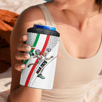 Personalized Iran Football Cheetah 4 in 1 Can Cooler Tumbler Persian Cheetah Graphic With Iranian Flag And Symbol
