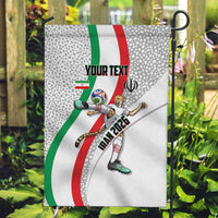 Personalized Iran Football Cheetah Garden Flag Persian Cheetah Graphic With Iranian Flag And Symbol