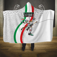 Personalized Iran Football Cheetah Hooded Blanket Persian Cheetah Graphic With Iranian Flag And Symbol