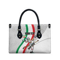 Personalized Iran Football Cheetah Leather Bag Persian Cheetah Graphic With Iranian Flag And Symbol