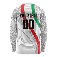 Personalized Iran Football Cheetah Long Sleeve Shirt Persian Cheetah Graphic With Iranian Flag And Symbol