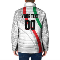 Personalized Iran Football Cheetah Padded Jacket Persian Cheetah Graphic With Iranian Flag And Symbol