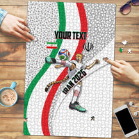 Personalized Iran Football Cheetah Puzzle Persian Cheetah Graphic With Iranian Flag And Symbol