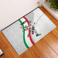 Personalized Iran Football Cheetah Rubber Doormat Persian Cheetah Graphic With Iranian Flag And Symbol