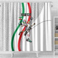 Personalized Iran Football Cheetah Shower Curtain Persian Cheetah Graphic With Iranian Flag And Symbol