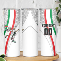 Personalized Iran Football Cheetah Skinny Tumbler Persian Cheetah Graphic With Iranian Flag And Symbol