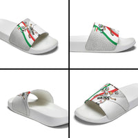 Personalized Iran Football Cheetah Slide Sandals Persian Cheetah Graphic With Iranian Flag And Symbol