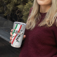 Personalized Iran Football Cheetah Tumbler Cup Persian Cheetah Graphic With Iranian Flag And Symbol