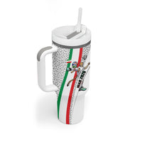 Personalized Iran Football Cheetah Tumbler With Handle Persian Cheetah Graphic With Iranian Flag And Symbol