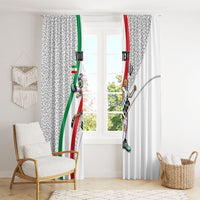 Personalized Iran Football Cheetah Window Curtain Persian Cheetah Graphic With Iranian Flag And Symbol