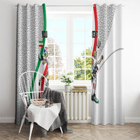 Personalized Iran Football Cheetah Window Curtain Persian Cheetah Graphic With Iranian Flag And Symbol